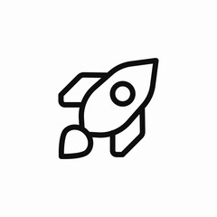 sky fly rocket icon sign vector