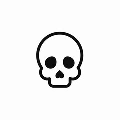 skull warning icon sign vector