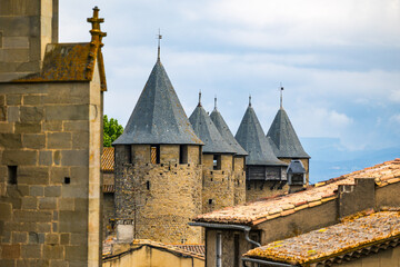 Count’s Castle Viewed from the Ramparts of the Cité de Carcassonne