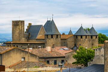 Count’s Castle Viewed from the Ramparts of the Cité de Carcassonne