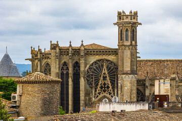 Basilica of Saint-Nazaire Inside the Cité de Carcassonne Viewed from the Ramparts