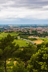 Panoramic View of the Cité de Carcassonne from the Hills Outside the City