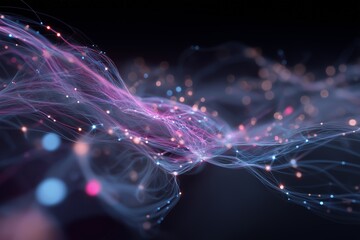 Ethereal Network Pulses with Glowing Connections