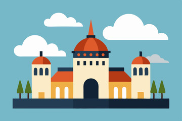 Fototapeta premium vector illustration of a castle