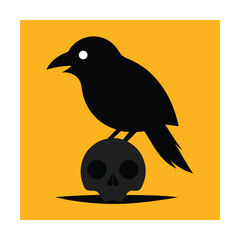 Black crow skull