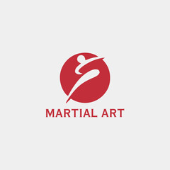 Obraz premium mma martial arts studio logo design vector