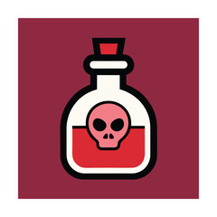 Poison bottle skull
