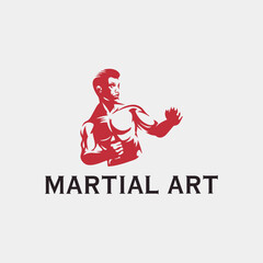 mma martial arts studio logo design vector