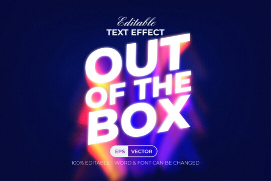 Editable Text Effect Gradient Blurry Style.