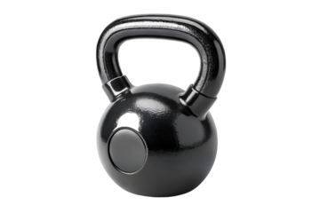 Black kettlebell isolated weightlifting fitness