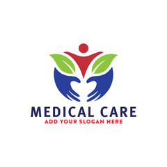 medical care logo design vector