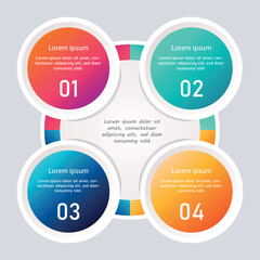 Infographic options banner vector template for business web design process and presentation
