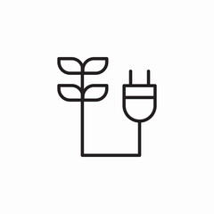plug eco connection icon sign vector