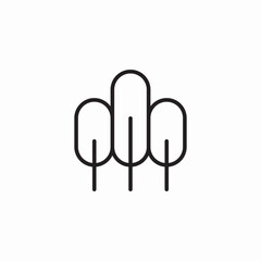thin trees icon sign vector