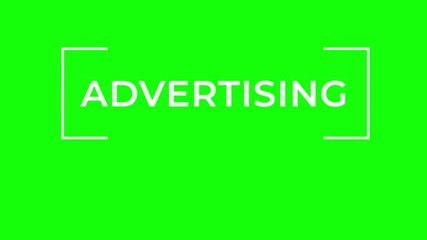 Green screen text animation displaying promotional content within square brackets, designed for marketing videos with sleek, adaptable visual style