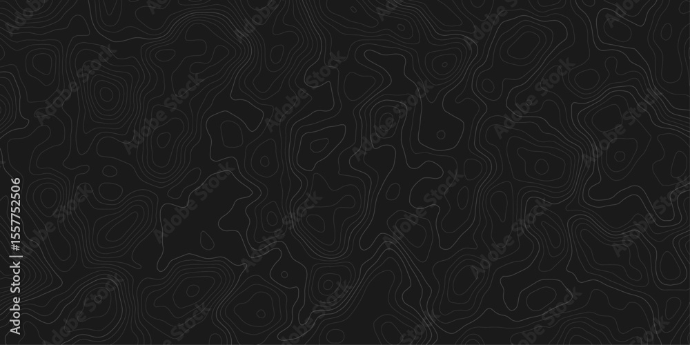 Aufkleber dark topographic map with contour lines showing elevation on a textured surface pattern design graph
