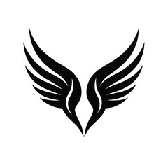 Fototapeta premium Abstract angel wings logo vector illustration featuring stylized design Vector illustration
