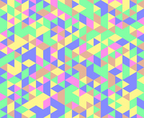 Fashionable geometric pattern in bright multi-colored colors, ideal for modern design projects. Vector illustration