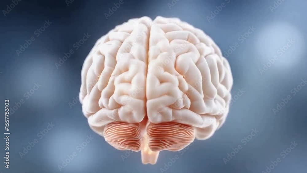 Poster mind's core: a high-angle perspective reveals the intricacies of a human brain, showcasing its compl