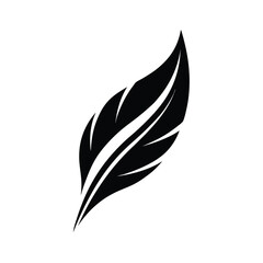 Abstract feather logo vector illustration smooth shape and design Vector illustration