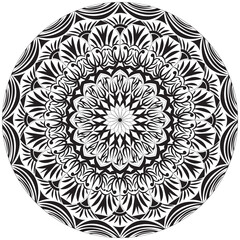 Mandala floral for adult coloring page