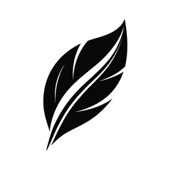 Abstract feather logo vector illustration smooth shape and design Vector illustration
