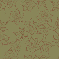 textile design with beautiful silhouette flowers pattern image