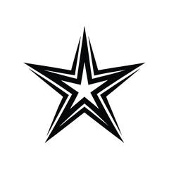Obraz premium Abstract star logo vector illustration sharp angle design Vector illustration