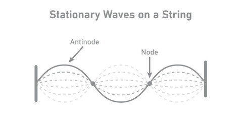 Stationary Waves on a String in Physics.