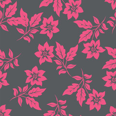 Seamless floral lily pattern design. Exotic lilium flower print