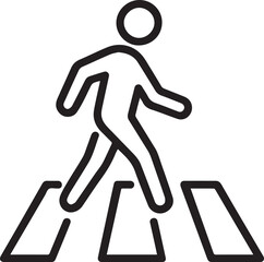 zebra crossing icon vector illustration