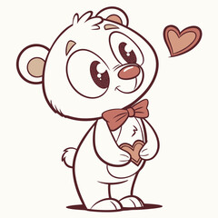 A teddy bear toy in standing pose