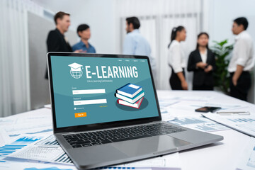 E-learning website with brisk sofware for student to study online on the internet network