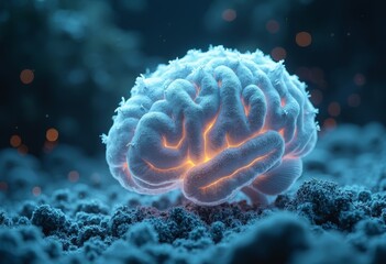 Obraz premium Close up of Brain Model Art