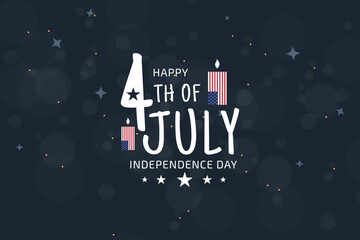 Starry 4th of July Celebration with Bold Typography