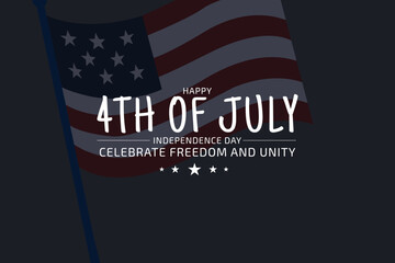 Unity and Freedom Bold 4th of July Patriotic Poster