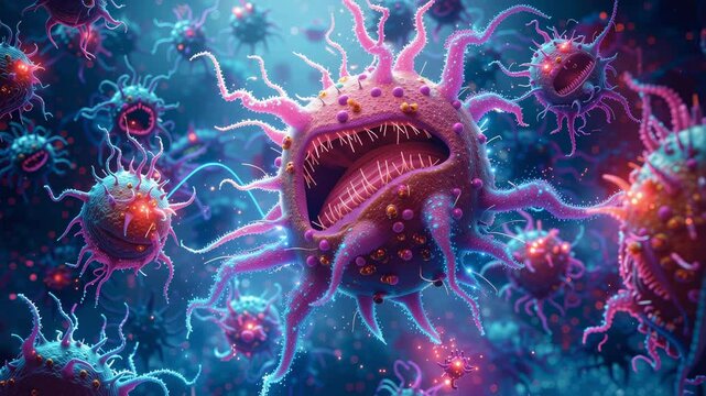 Microworld of terrifying and dangerous bacterial monsters 