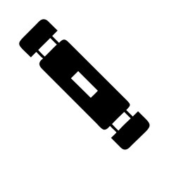 Fuse icon black and white flat vector design on white background