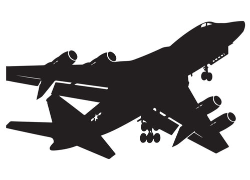 Powerful B1 Lancer strategic bomber aircraft vector illustration design