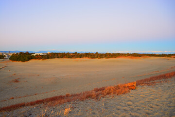 中田島砂丘　夕景　静岡県浜松市
