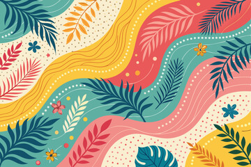 Colorful Abstract Summer Pattern Background – Vibrant Geometric Design, Vector Illustration, Trendy Backdrop for Web, Social Media, Brochure, Poster, Wallpaper, and Creative Projects

