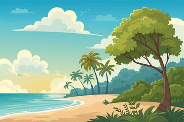 Summer Backgrounds Vector – Bright Seasonal Designs with Tropical Elements, Sun, Beach, Palm Trees, and Abstract Patterns for Web, Posters, Flyers, Social Media, and Vacation-Themed Projects

