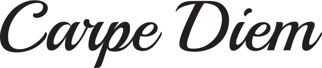 Carpe Diem - vector, seize the day, symbol of living life to the fullest