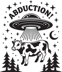 Cartoon vector illustration of a fun Christmas card with a deer, cat, and dog under a decorated tree, perfect for a winter holiday greeting