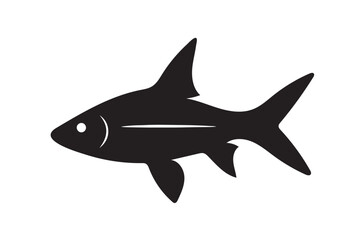 Fototapeta premium Shark fish silhouette.