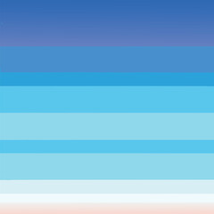 Illustration of abstract blue gradient sky background with horizontal color bands illustration