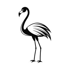 flamingo silhouette vector