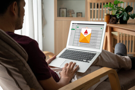 Cyber attacking concept. Malware alert showing on computer screen display scam and threat detection on computer system or online server to be removed snugly.
