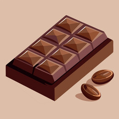 Realistic 4K Chocolate Render – Highly Detailed, Smooth, Glossy Cocoa Texture Illustration – Premium Dessert Visual for Gourmet Food, Packaging, or Advertising Design