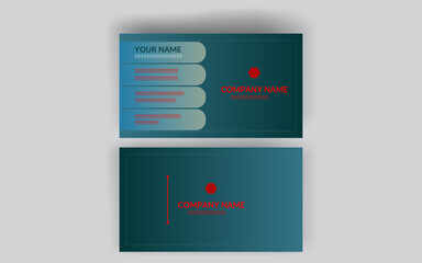 Double-sided creative business card template.Red modern creative business card and name card horizontal simple clean template vector design.Set of modern business card print templates.